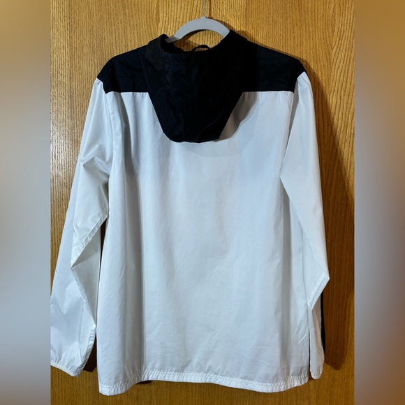 Adidas Black & White Hooded Windbreaker – Size Small - Picture 2 of 8